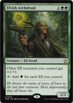 Elvish Archdruid R Foundations 219 LP-NM - Image 1