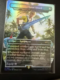 1x FOIL MTG ''SWORD OF TRUTH AND JUSTICE'' AS 'TIDUS'S ''BROTHERHOOD SWORD'' - Image 1