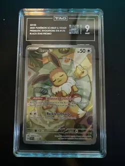 2025 POKEMON BLACK STAR PROMOS SVP EN #173 EEVEE PRISMATIC EVOLUTIONS ETB TAG 9 - Image 1