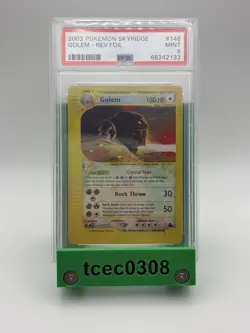 Pokemon - Crystal Golem - 148/144 - Skyridge - PSA 9 - Reverse Holo Secret Rare - Image 1