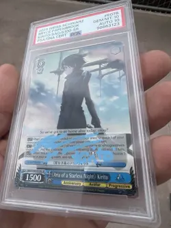 PSA 10 Weiss Schwarz Sword Art Online Kirito Card Signed By Bryce Papenbrook - Image 3