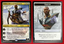 MTG 1X Teferi, Hero of Dominaria X1 Dominaria + Emblem Magic - LP - Image 1