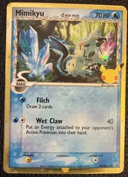 Pokemon TCG - Mimikyu SWSH136 Delta Species Promo - Celebrations - NM - Image 1