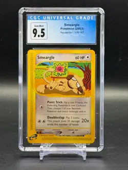 CGC 9.5 Gem Mint Smeargle Aquapolis Common Pokemon 109/147 - Image 1