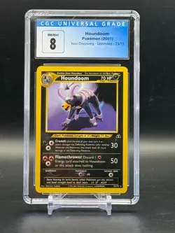 CGC 8 NM/Mint Houndoom Neo Discovery Unlimited Pokemon 23/75 - Image 1