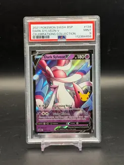 PSA 9 MINT Dark Sylveon V Celebrations Collection Holo Pokemon SWSH134 - Image 1
