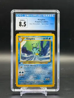 CGC 8.5 NM/Mint+ Kingdra Neo Revelation 1st Edtion Pokemon 19/64 - Image 1
