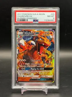 PSA 8 NM/MT Charizard GX Burning Shadows Holo Pokemon 20/147 - Image 1
