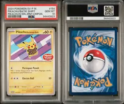 PSA 10 GEM MINT Pikachu Berkemeja Batik 154/SV-P Indonesia Journey Stamp Pokemon - Image 3
