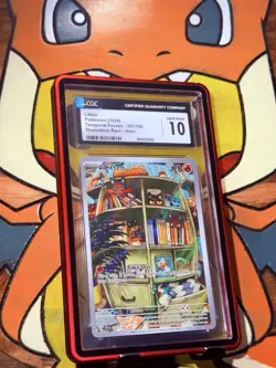 Litten Illustration Rare 167/162 Pokemon 2024 Temporal Forces CGC Gem Mint 10 - Image 1