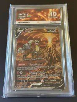 Pokemon Entei V GG36/GG70 Crown Zenith Galarian Gallery ACE GEM MINT 10 Perfect - Image 1