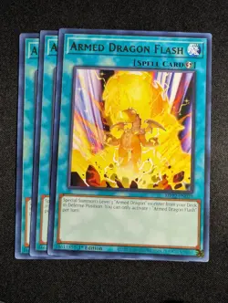 Yugioh - 3x Armed Dragon Flash MP22-EN029 1st Edition Rare NM - Image 1