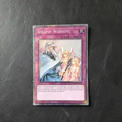 RA02-EN078 "Solemn Warning" Quarter Century Secret Rare YuGiOh! NEW - Image 1