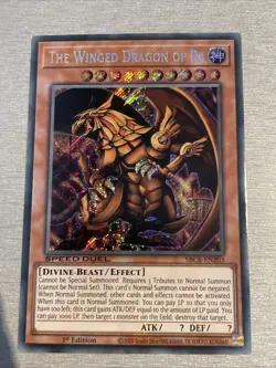 Yu-Gi-Oh! TCG The Winged Dragon of Ra SBCB-EN203 Speed Duel Secret Rare NM/M - Image 1