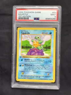 Pokemon Cards: Base Set 1st Edition Common: Squirtle 63/102 PSA 9 - Image 2