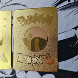 Pokemon Custom Gold Metallkarten - Mewtwo/Pikachu - Anime Cards Tcg Englisch - Image 2