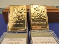 Pokemon Special Edition 23 Karat Gold-Plated Trading Cards Mewtwo, Togepi - Image 3
