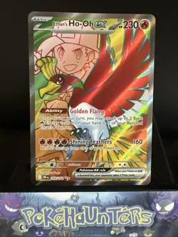Pokemon Card Ethan's Ho-Oh Ex 209/182 Destined Rivals Full Art Holo Rare NM - Image 1