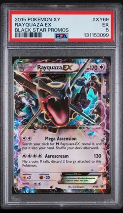 2015 POKEMON XY BLACK STAR PROMOS #XY69 RAYQUAZA EX PSA 5 - Image 1
