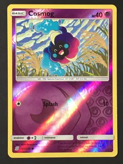 Pokemon TCG Cosmog 100/236 Reverse Holo Common SM - Cosmic Eclipse LP - Image 1