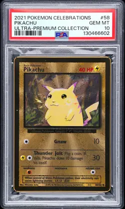 2021 POKEMON CELEBRATIONS ULTRA-PREM COLL #58 PIKACHU PSA 10 - Image 1