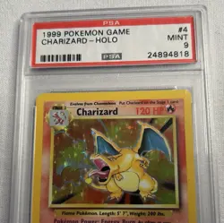 1999 Pokemon Game Charizard Base Set Hologram 4/102 PSA 9 Mint #24894818 - Image 2