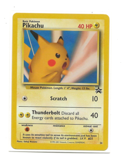 PIKACHU PROMO BLACK STAR English #26 ! POKEMON NM - Image 1