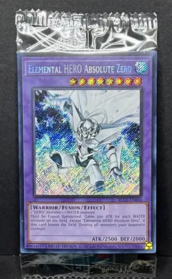 Yu-Gi-Oh! Elemental HERO Absolute Zero LE Secret Rare #BLC1-EN004 Sealed - Image 1