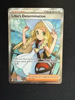 Lillie’s Determination Full Art Trainer Card 169/132 Mega Evolution - Image 1