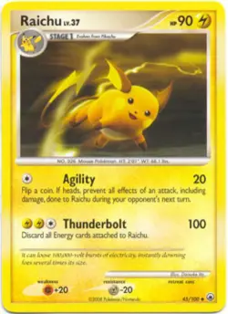 (pok-MD-045) Raichu (U) Pokemon D&P Majestic Dawn Card # 45 - Image 1