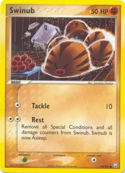 2x (pok-TRR-079) Swinub (C) Pokemon EX Team Rocket Returns Card # 79 - Image 1