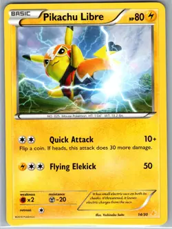 Pikachu Libre 14/30 Non Holo XY Trainer Kit - Pokemon Card - NM - Image 1