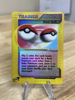 Dual Ball 139/165 Pokemon Card Expedition Uncommon Trainer LP/MP - Image 1