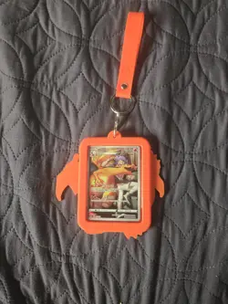 Pokemon S-Chinese Card CSMC 001/012 Charizard With Keychain Card Guard Display - Image 1
