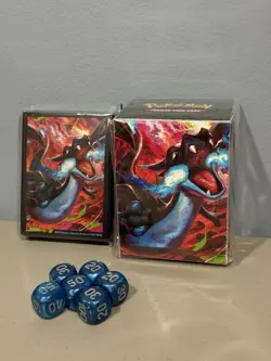 Pokemon Phantasmal Flames Mega Charizard X UPC Trading Card Sleeves and Deck Box - Image 2