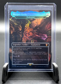 MTG MORGUL-KNIFE SHADOWSPEAR 0353 LORD OF THE RINGS COMMANDER LTC FOIL NM - Image 1