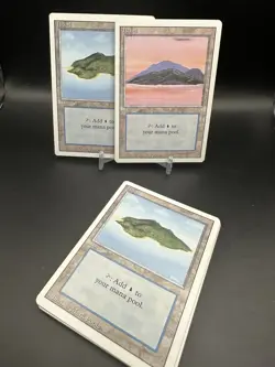 12x Basic Lands MTG REVISED LP ISLAND (QTY 12) - Image 1