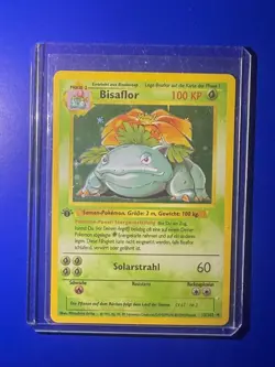 Pokemon BISAFLOR - 15/102. 1. Edition Holo - Base Set Deutsch (Fanmade) - Image 1
