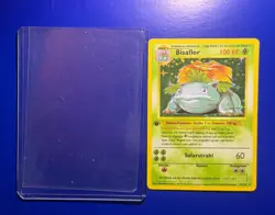 Pokemon BISAFLOR - 15/102. 1. Edition Holo - Base Set Deutsch (Fanmade) - Image 4