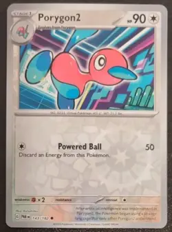 Porygon2 143/182 Reverse Holo Pokemon TCG: Paradox Rift - Image 1