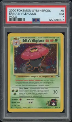 ERIKA'S VILEPLUME Pokemon Gym Heroes Holo 5/132 - PSA 7 - Image 1