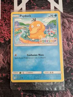 Pokemon TCG Psyduck 28/149 Build A Bear Promo Card New Sealed - Image 1