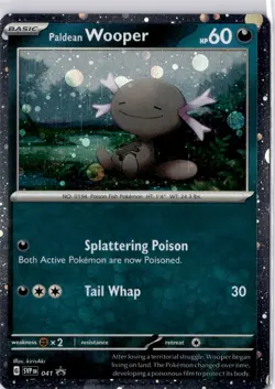 MINT Paldean Wooper SVP 041 Cosmos Holo Promo Pokemon Card - Image 1