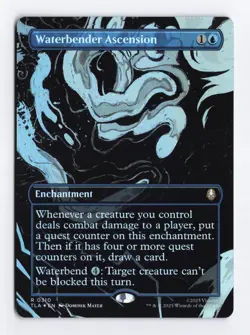 Waterbender Ascension (Borderless) #310 FOIL Rare - MTG TLA Avatar PACK FRESH - Image 1