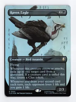 Raven Eagle (Borderless) #324 FOIL Rare - MTG TLA Avatar PACK FRESH - Image 1