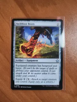 Magic MTG Swiftfoot Boots FDN 0258 Regular Uncommon - NM condition - Image 1