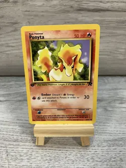 Ponyta 64/82 Pokemon TCG Team Rocket, Common WOTC 1999 - Image 1