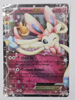 2016 Pokemon TCG Sylveon EX #RC21/RC32 Generations Holo Full Art LP Eeveelution - Image 1