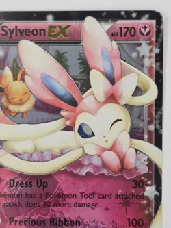 2016 Pokemon TCG Sylveon EX #RC21/RC32 Generations Holo Full Art LP Eeveelution - Image 4