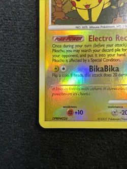 Pokemon TCG Pikachu (Diamond & Pearl) Burger King Promo Reverse Holo #94 NM - Image 2